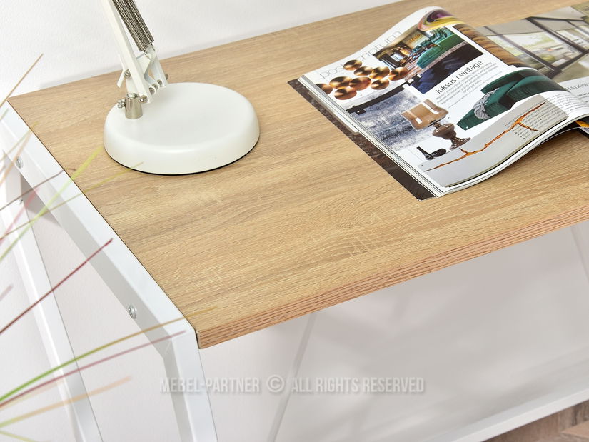 PC stolík Desiguo (dub + biela)