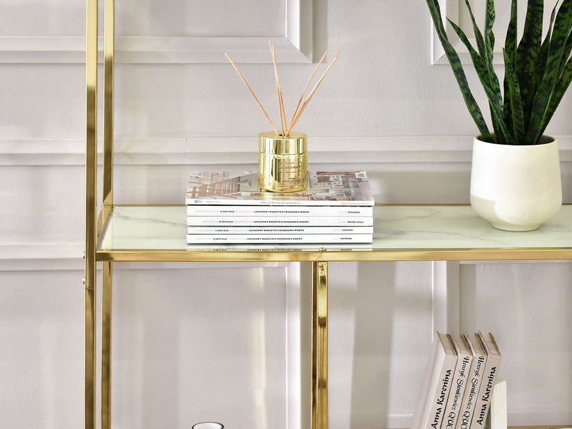 Regál Crips (fehér márvány + arany)