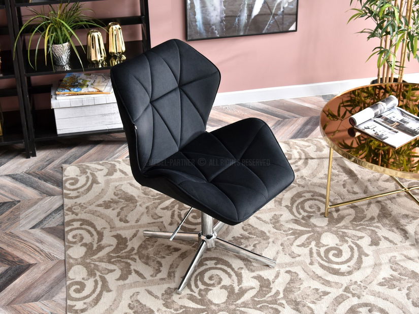 Fotoliu Velma S (negru + crom)