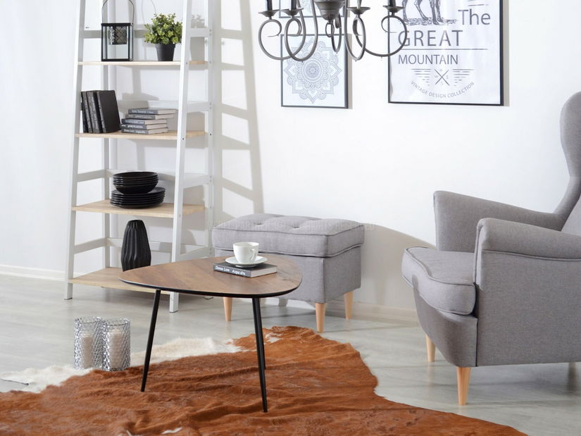 Dohányzóasztal Rossi Xl (dió + fekete)