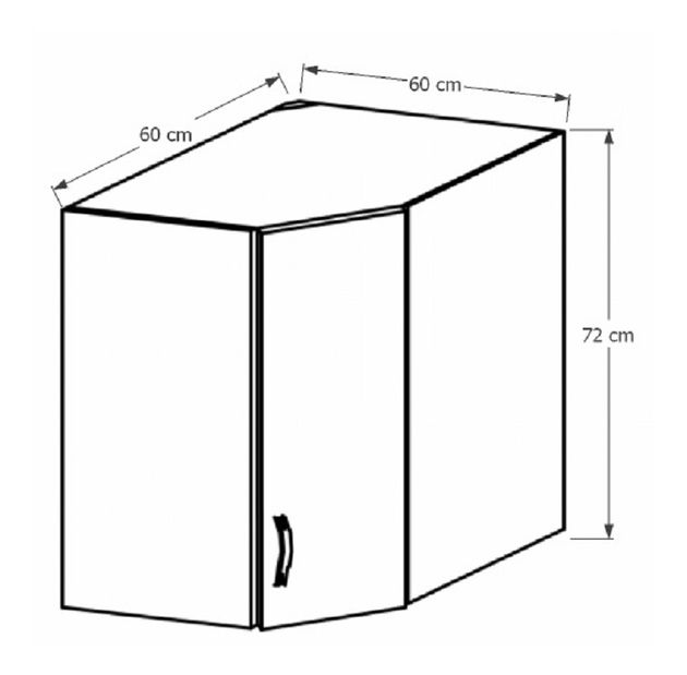 Dulap superior de bucătărie G60N Provense (alb + sosna andersen)