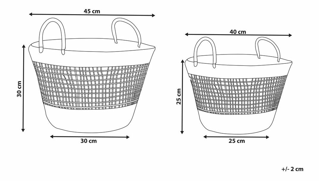 Set 2 ks košíkov Augustin (béžová)