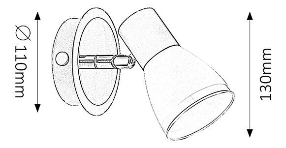 Spot LED Ati 5976 (negru + crom)