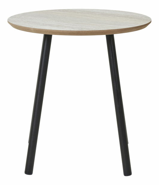 Príručný stolík Alast 2 (čierna + béžová)