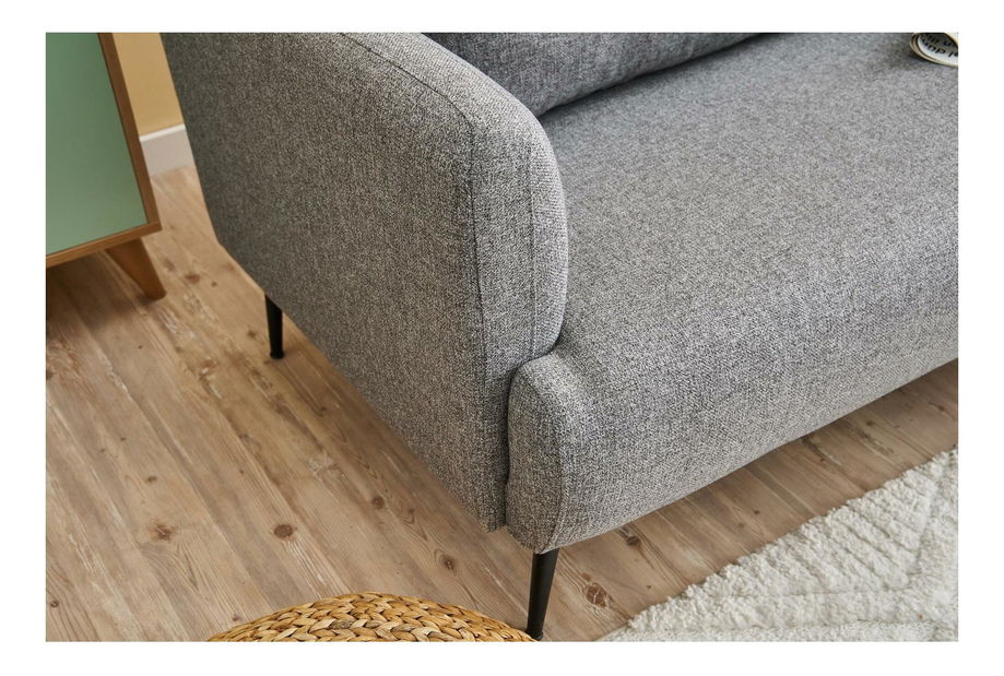 Pohovka trojsedačka Revosatta (sivá + čierna)