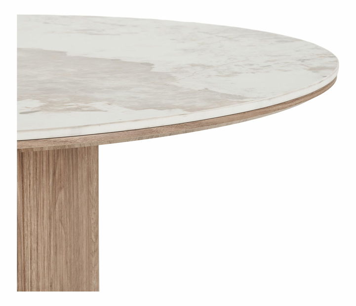 Jedálenský stôl Alomeria 3 (biela + hnedá)