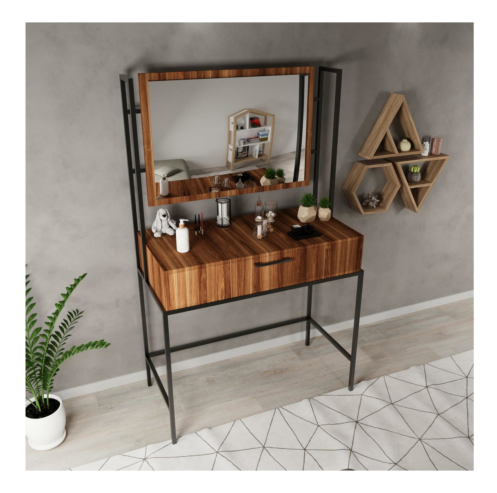 Fésülködőasztal Modem L747 (dió)