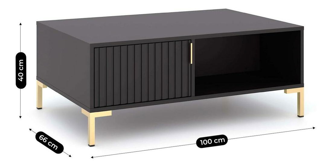 Măsuță cafea Taras (negru) 