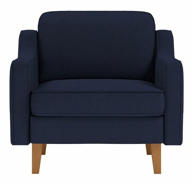 Kreslo Robia 1 (tmavomodrá + orech)