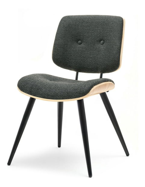 Stolička Grimo (dub + grafit + čierna)