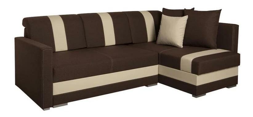 Sarok ülőgarnitúra Navegan (csokoládé + bézs) (J)