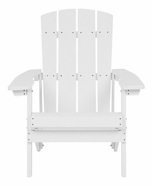 Záhradná stolička s podnožkou Adack (biela)