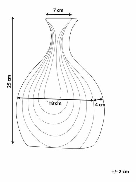 Váza TAMMIN 25 cm (sklolaminát) (biela)