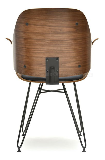 Stolička Silk (orech tmavý + čierna)