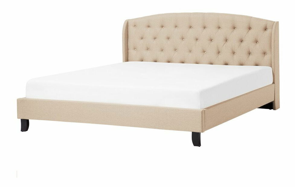 Bračni krevet 180 cm BORD (s podnicom) (bež)