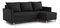 Rohová sedacia súprava Ronaldo (P) (čierna)