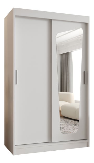 Šatníková skriňa 120 cm Mokka (biela)