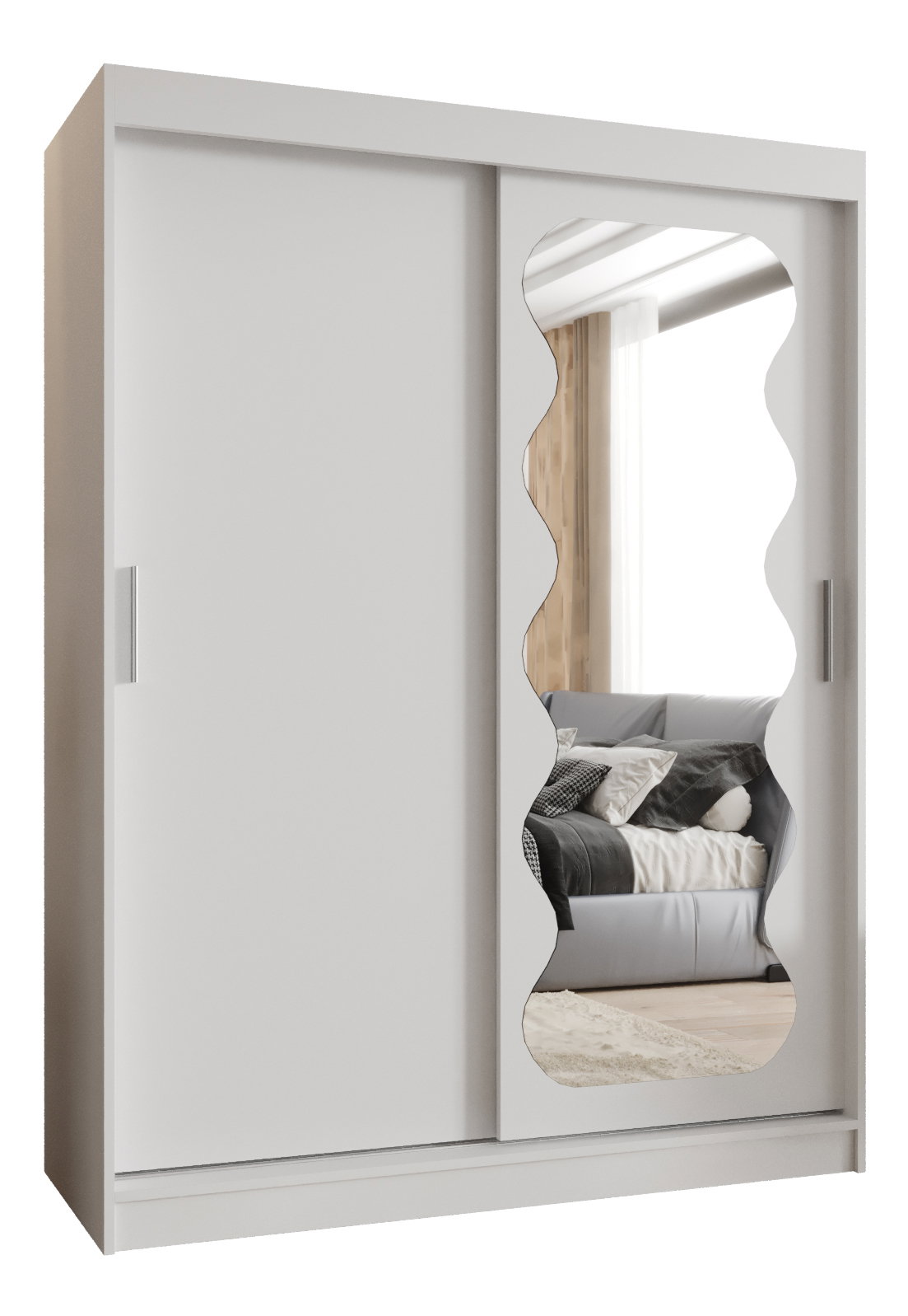 Šatníková skriňa 150 cm Spock (biela)