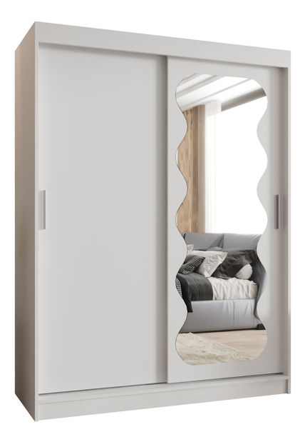 Dulap de haine 150 cm Spock (alb)