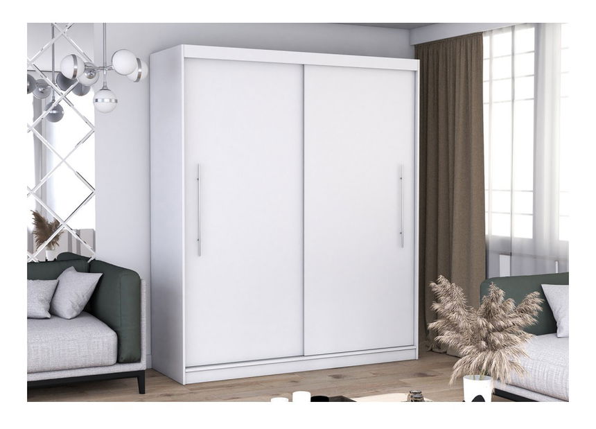 Šatníková skriňa Thovan (biela + biela)