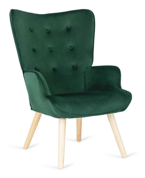 Fotelja s naslonom za noge Lombardi (zelena) 