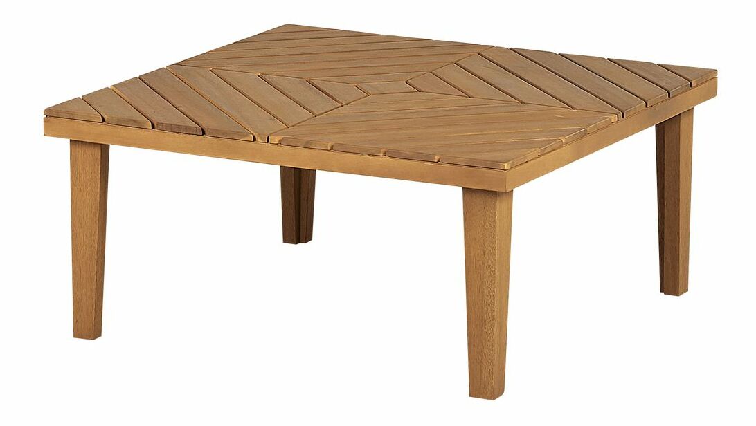 Záhradná zostava Blas (svetlé akáciové drevo + biela)