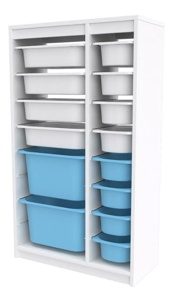 Organizator za igračke Dremonka 6 (bijela + plava)