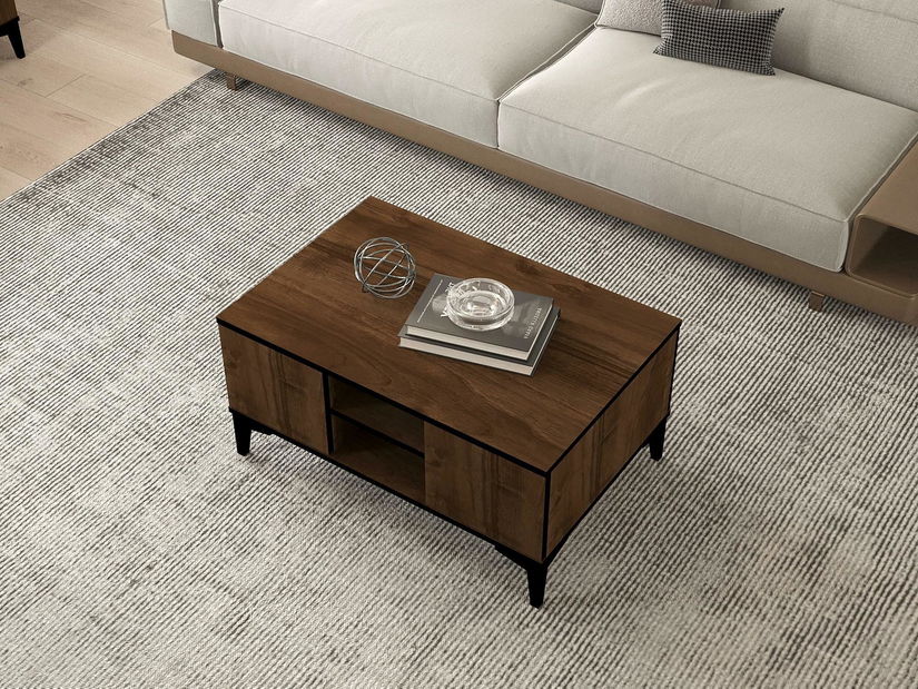 Măsuță de cafea Sumapi (nuc + negru) 