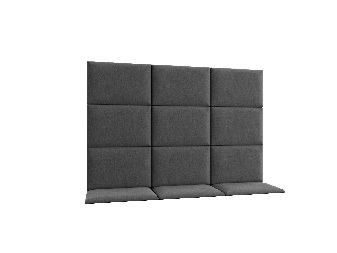 Set 12 panouri tapițate Quadra 180x120 cm (gri închis)