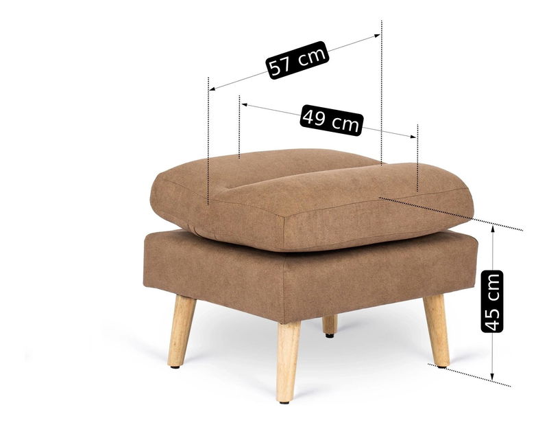 Podesiva fotelja Hondurenas (smeđa) (s tabureom)