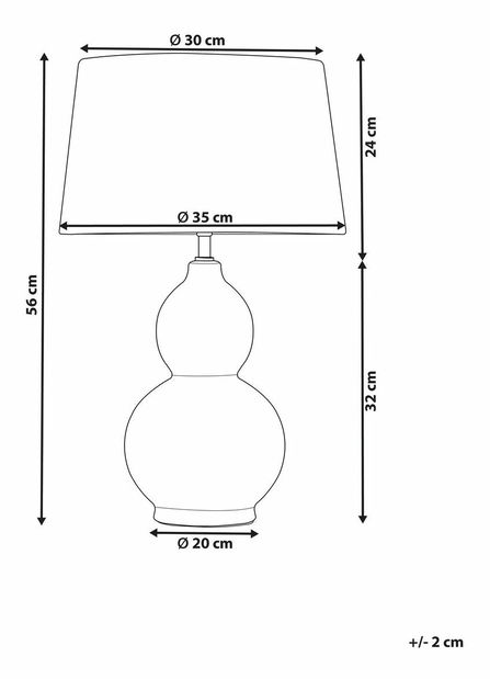 Asztali lámpa Yaletha (szürke) 