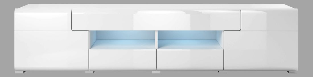 Obývacia stena Tamie Typ 10 (biela + lesk biely)