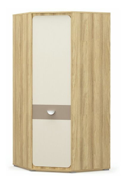 Rohová šatníková skriňa Lotty 1D