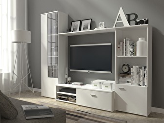 Mobilier living Houston (alb + alb)