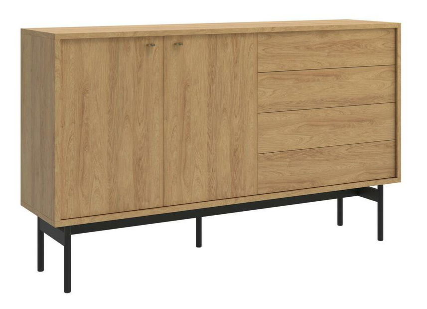 Comodă Oscar O6 (hikor natural + negru)