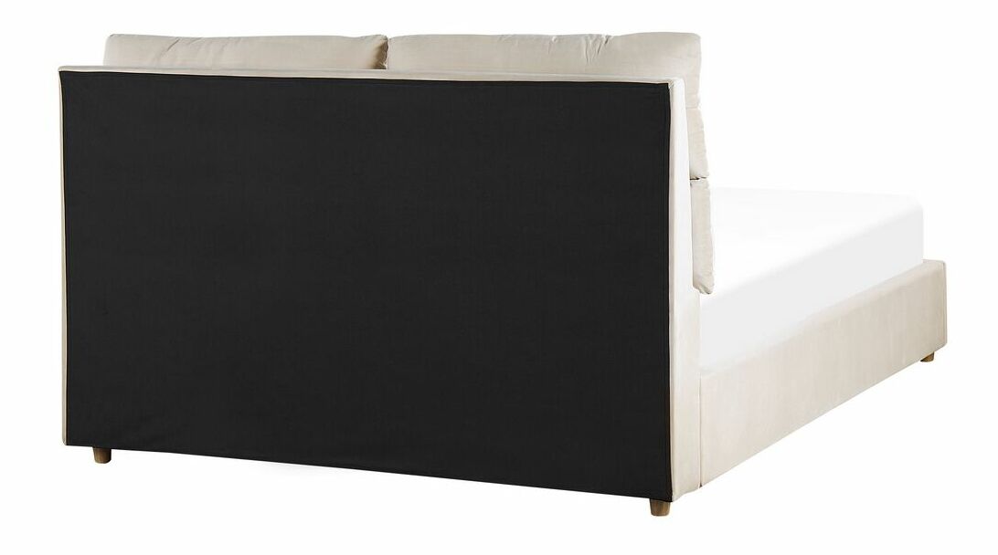 Manželská posteľ 140 cm Batil (béžová) (s roštom) (s úl. priestorom)