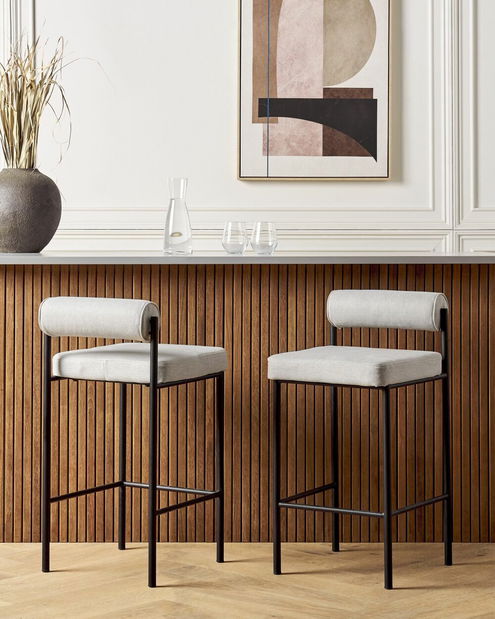 Set barskih stolica (2 kom.) Aage (siva)