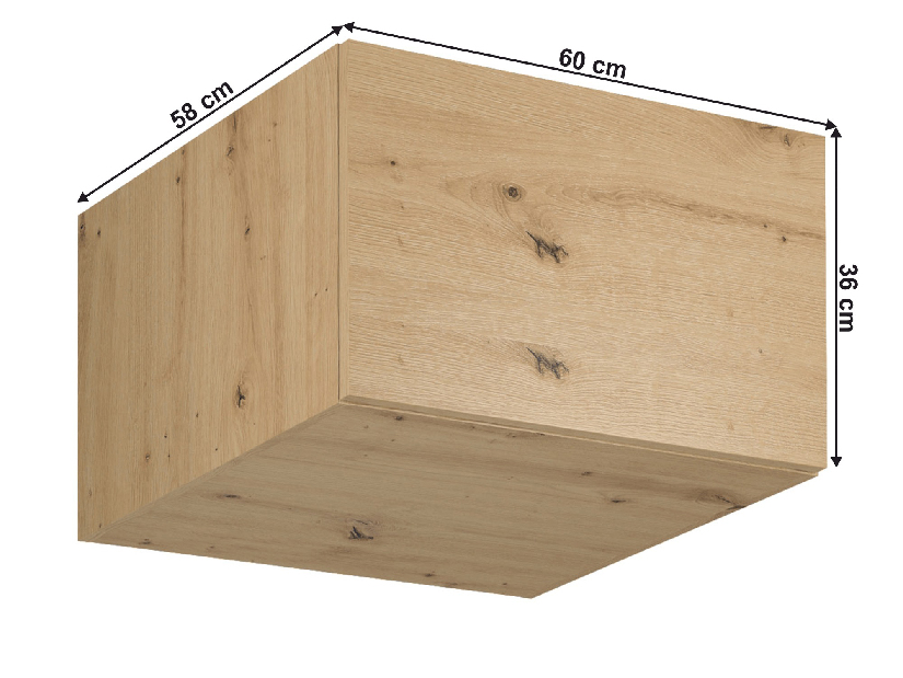 Horná kuchynská skrinka N60 Langari (dub artisan)