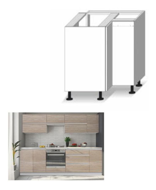 Dolná kuchynská skrinka, rohová Lilouse DR L