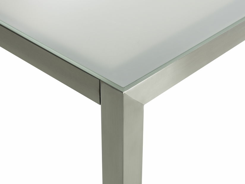 Záhradná jedálenská sada Grosso (biela) (biele stoličky)