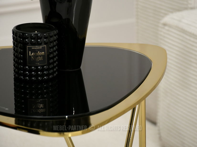 Konferenčný stolík Vivana Stol (čierna + zlatá)
