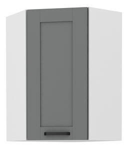 Horná rohová kuchynská skrinka Lucid 58 x 58 GN 90 1F (dustgrey + biela)
