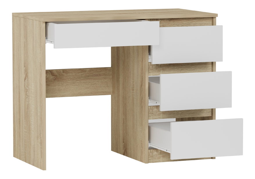PC stol Noxar (hrast sonoma + bijela) (D)