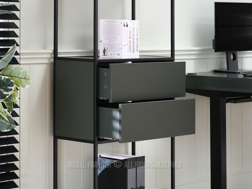 Regál Soren Reg (zöld + fekete)