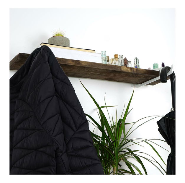 Dekoratívna nástenná polica Dupone 12 (orech) 