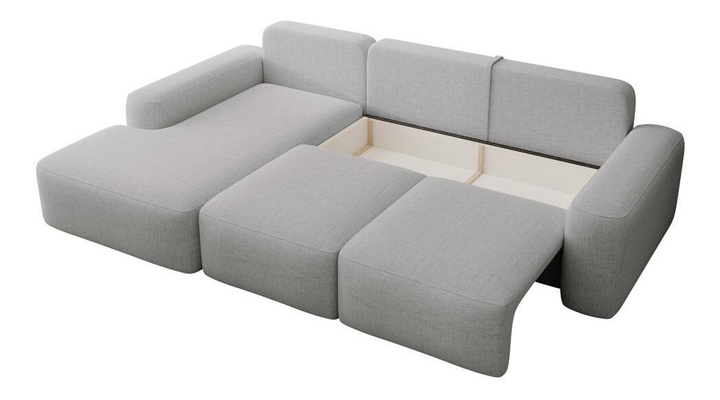 Rohová sedacia súprava Carlito (L) (sivá + čierna)