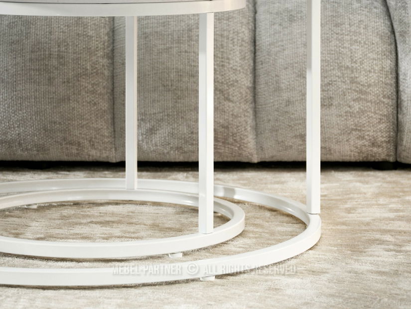 Măsuță de cafea Krzaklewski (alb)