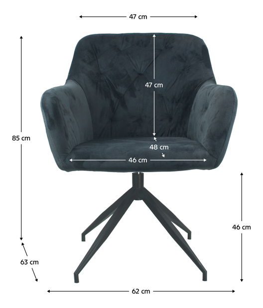 Scaun rotativ Viata (gri închis + negru) 