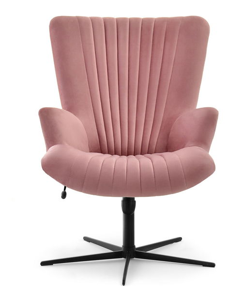 Fotelja za opuštanje Elesenta (ružičasta + crna)