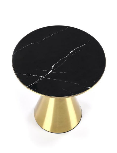 Stolić za kavu Therese (crni mramor + zlatna)